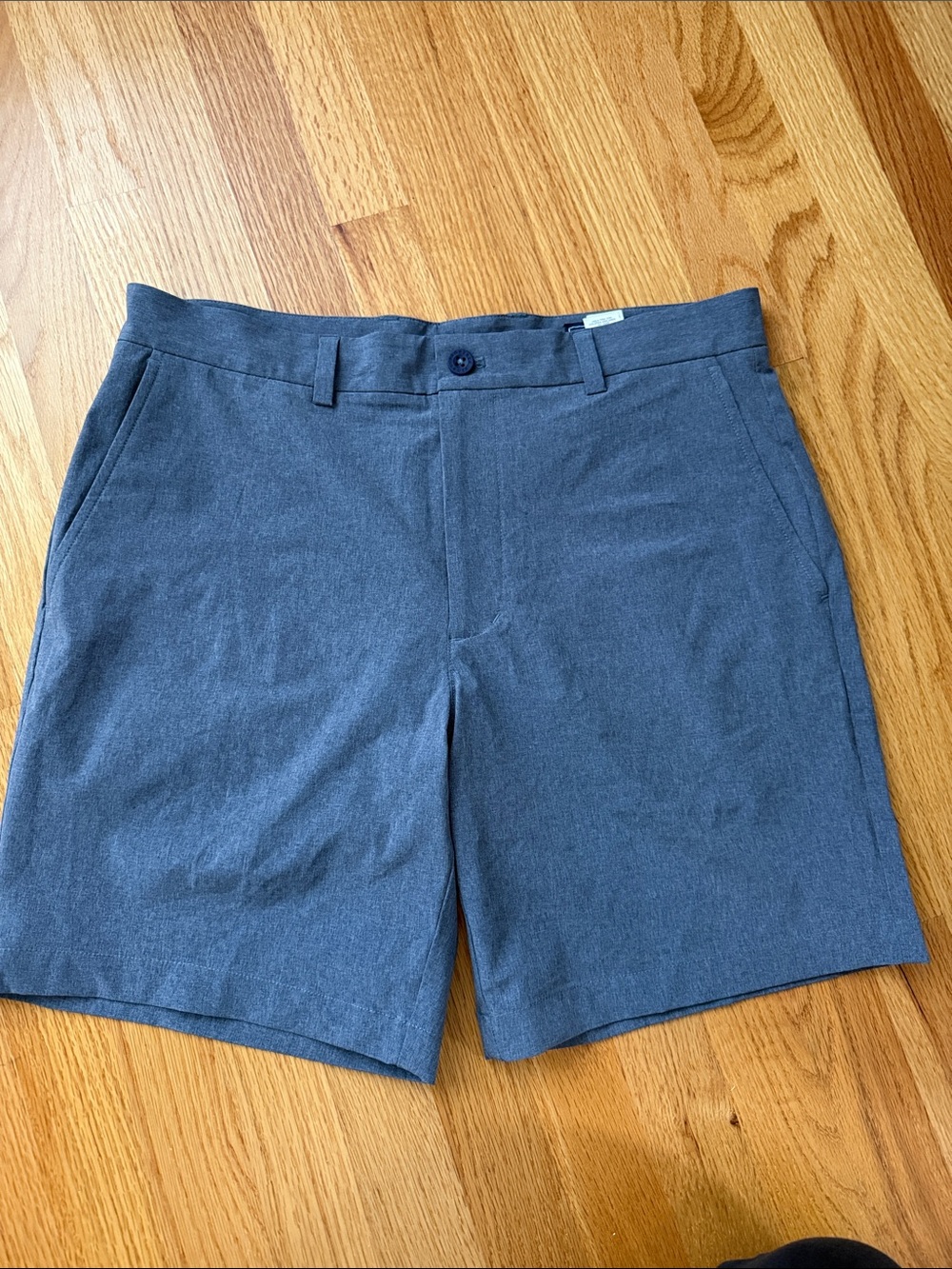 Vineyard Vines Slate Blue Performance Breaker Short Flat-Front Men's Shorts